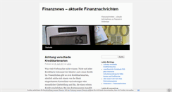 Desktop Screenshot of finanznews.kreditkarten-1a.de