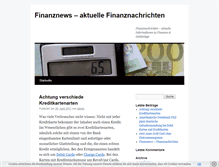 Tablet Screenshot of finanznews.kreditkarten-1a.de